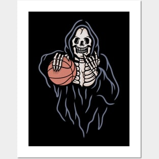 Basketball skull Posters and Art